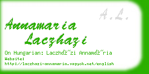annamaria laczhazi business card